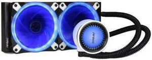 Antec Mercury 240 Liquid CPU Cooler, 240mm Radiator, 12cm PWM Fan - Temp Indicating LED Colours