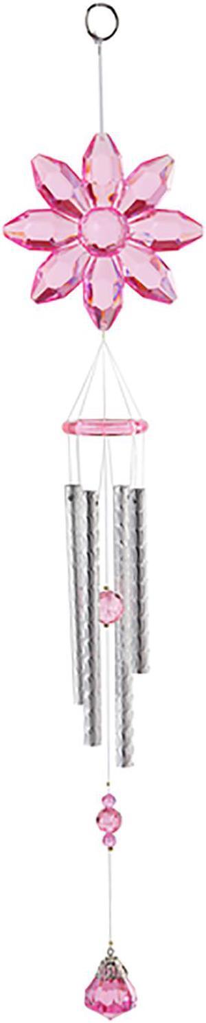 Ganz Crystal Expressions Acrylic Hanging Daisy Windchimes, Light Pink