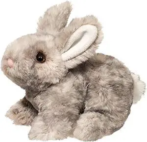 Douglas Cuddle Toys Tyler Small Grey Bunny Crouching, 8 in long Douglas Cuddle Toys Tyler Small Grey Bunny Crouching, 8 in long