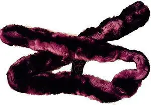4' Faux-Fur Plush Purple Scarf by Christine Clarke (Boho Chic Magenta/Stripe) 4' Faux-Fur Plush Purple Scarf by Christine Clarke (Boho Chic Magenta/Stripe)