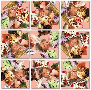 B Dazzle Ice Cream Scramble Squares 9 Piece Puzzle