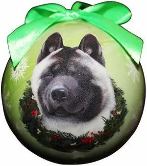 "Akita Christmas Ornament" Shatter Proof Ball--Easy To Personalize "Akita Christmas Ornament" Shatter Proof Ball--Easy To Personalize