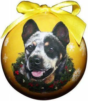 Australian Cattle Dog Christmas Ornament Shatter Proof Ball Australian Cattle Dog Christmas Ornament Shatter Proof Ball