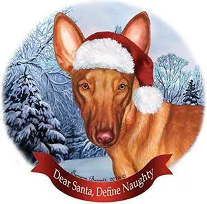 Holiday Pet Gifts Pharaoh Hound Santa Hat Dog Porcelain Christmas Tree Ornament Holiday Pet Gifts Pharaoh Hound Santa Hat Dog Porcelain Christmas Tree Ornament