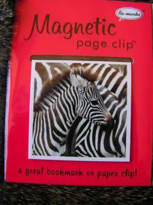 Wildlife Zebra Deluxe Single Magnetic Page Clip Bookmark By Re-marks Wildlife Zebra Deluxe Single Magnetic Page Clip Bookmark By Re-marks
