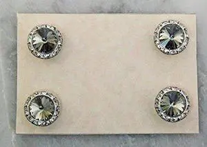 Finishing Touch Magnetic Tack Pin - Black Diamond Stone - Silver Finish Finishing Touch Magnetic Tack Pin - Black Diamond Stone - Silver Finish