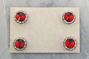 Finishing Touch Magnetic Tack Pin - Light Siam Red Stone - Silver Finish Finishing Touch Magnetic Tack Pin - Light Siam Red Stone - Silver Finish