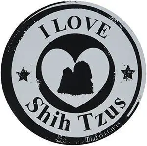 LittleGifts Shih Tzu Circle Car Magnet LittleGifts Shih Tzu Circle Car Magnet