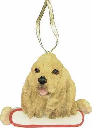 E&S Pets Cocker Spaniel Buff Santa's Pals Christmas Ornament E&S Pets Cocker Spaniel Buff Santa's Pals Christmas Ornament