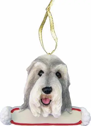 Bearded Collie Ornament "Santa's Pals" With Personalizable Name Plate Bearded Collie Ornament "Santa's Pals" With Personalizable Name Plate