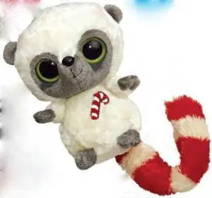 Aurora Plush Red & White Candy Cane Holiday Musical Yoohoo, 5"