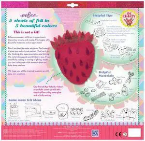 eeBoo Red & Pink Berry Colors Felt Sheets, 5 sheets eeBoo Red & Pink Berry Colors Felt Sheets, 5 sheets