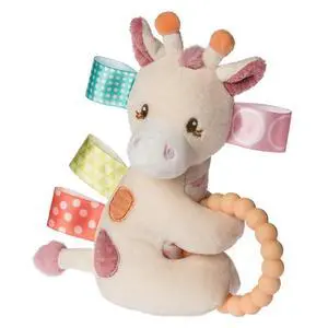 Taggies Soft Baby Rattle with Teether Ring and Sensory Tags, 6", Tilly Giraffe Taggies Soft Baby Rattle with Teether Ring and Sensory Tags, 6", Tilly Giraffe