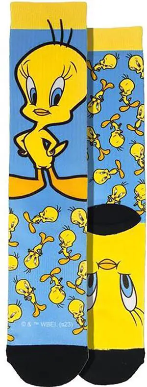 Spoontiques Fun Crew Socks, One Size Fits Most - Tweety Spoontiques Fun Crew Socks, One Size Fits Most - Tweety