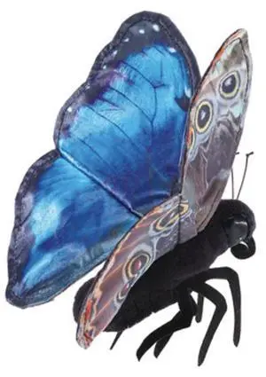 Folkmanis Blue Morpho Butterfly Finger Puppet Folkmanis Blue Morpho Butterfly Finger Puppet