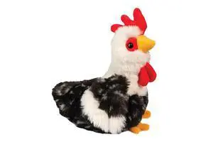Douglas Roamie Mini Soft Black & White Rooster Plush Stuffed Animal, 7" tall Douglas Roamie Mini Soft Black & White Rooster Plush Stuffed Animal, 7" tall