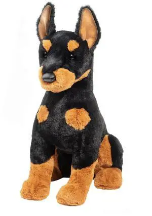 Douglas Toys Maverick DLux Doberman Plush Stuffed Animal Toy, 18" Douglas Toys Maverick DLux Doberman Plush Stuffed Animal Toy, 18"