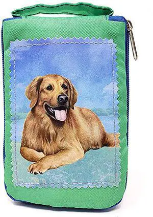 Golden Retriever Lying Foldable Tote Bag - Waterproof - Zipper Market Tote Golden Retriever Lying Foldable Tote Bag - Waterproof - Zipper Market Tote