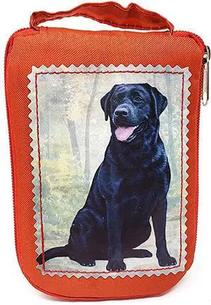 Black Labrador Sitting Foldable Tote Bag - Waterproof - Zipper Market Toteu Black Labrador Sitting Foldable Tote Bag - Waterproof - Zipper Market Toteu