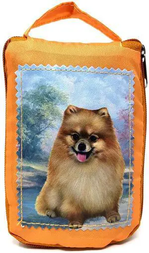 Pomeranian Foldable Tote Bag - Durable, Waterproof - Zippered Market Tote Pomeranian Foldable Tote Bag - Durable, Waterproof - Zippered Market Tote