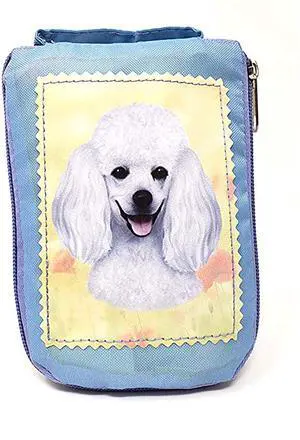 White Poodle Foldable Tote Bag - Durable, Waterproof - Zippered Market Tote White Poodle Foldable Tote Bag - Durable, Waterproof - Zippered Market Tote