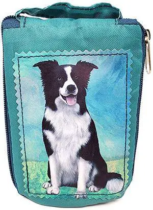 Border Collie Foldable Tote Bag - Waterproof - Zipper Market Tote Border Collie Foldable Tote Bag - Waterproof - Zipper Market Tote