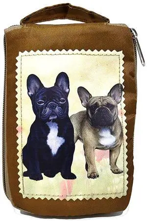 French Bulldog Foldable Tote Bag - Durable, Waterproof - Zipper Market Tote French Bulldog Foldable Tote Bag - Durable, Waterproof - Zipper Market Tote