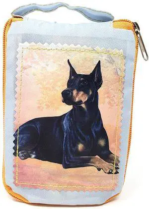 Doberman Foldable Tote Bag - Durable, Waterproof - Zippered Market Tote Doberman Foldable Tote Bag - Durable, Waterproof - Zippered Market Tote