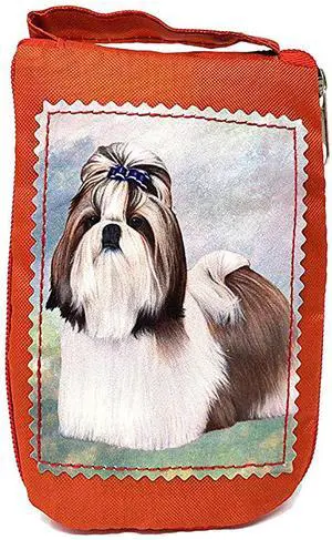 Brown/White Shih Tzu Foldable Tote Bag - Waterproof - Zipper Market Tote Brown/White Shih Tzu Foldable Tote Bag - Waterproof - Zipper Market Tote