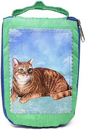 Orange Tabby Cat Foldable Tote Bag - Waterproof - Zippered Market Tote Orange Tabby Cat Foldable Tote Bag - Waterproof - Zippered Market Tote