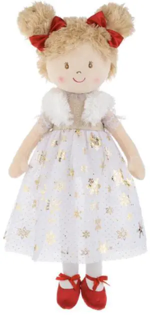 Ganz Aurelia Snowflakes Rag Doll with Blond Curly Hair and Snowflake Dress 20" H Ganz Aurelia Snowflakes Rag Doll with Blond Curly Hair and Snowflake Dress 20" H