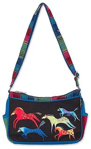 Laurel Burch Dancing Horses Crossbody Bag (Multi) Laurel Burch Dancing Horses Crossbody Bag (Multi)