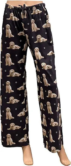 Goldendoodle Unisex Lightweight Cotton Blend Pajama Bottoms- X-Large Goldendoodle Unisex Lightweight Cotton Blend Pajama Bottoms- X-Large