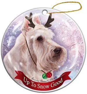 Holiday Pet Gifts Scottish Terrier Wheaten Dog Porcelain Christmas Ornament Holiday Pet Gifts Scottish Terrier Wheaten Dog Porcelain Christmas Ornament