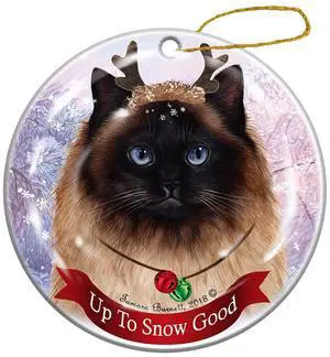 Holiday Pet Gifts Himalayan Cat Porcelain Christmas Ornament Holiday Pet Gifts Himalayan Cat Porcelain Christmas Ornament