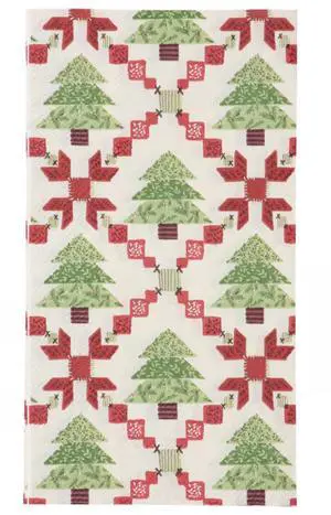 Primitives By Kathy Paper Beverage Napkins, 4.25" x 8", 16/pk, Tree Quilt Primitives By Kathy Paper Beverage Napkins, 4.25" x 8", 16/pk, Tree Quilt