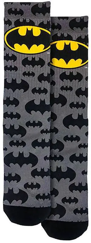 Spoontiques Batman Logo Crew Socks - SHOE SIZE (5-10 Men) (7-12 women) Spoontiques Batman Logo Crew Socks - SHOE SIZE (5-10 Men) (7-12 women)