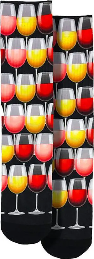 Spoontiques Wine Glasses Crew Socks - SHOE SIZE (5-10 Men) (7-12 women) Spoontiques Wine Glasses Crew Socks - SHOE SIZE (5-10 Men) (7-12 women)