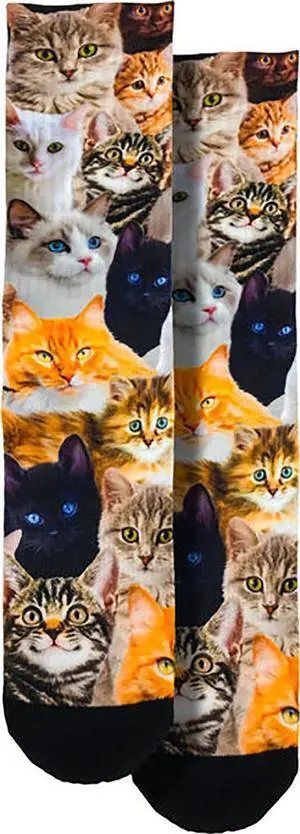 Spoontiques Cats Crew Socks - SHOE SIZE (5-10 Men) (7-12 women) Spoontiques Cats Crew Socks - SHOE SIZE (5-10 Men) (7-12 women)