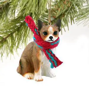 Conversation Concepts Chihuahua Miniature Dog Ornament - Brindle & White Conversation Concepts Chihuahua Miniature Dog Ornament - Brindle & White