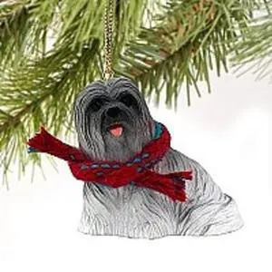 Conversation Concepts Lhasa Apso Gray Original Ornament Conversation Concepts Lhasa Apso Gray Original Ornament
