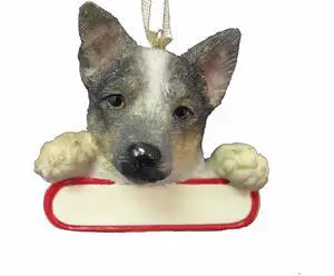 Australian Cattle Dog Ornament "Santa's Pals" With Personalizable Name Plate Australian Cattle Dog Ornament "Santa's Pals" With Personalizable Name Plate