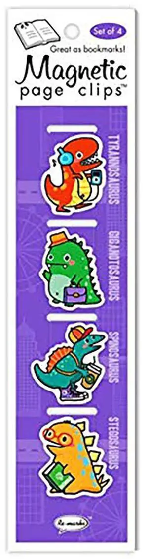 Re-marks Cute Dinosaurs Magnetic Page Clips Re-marks Cute Dinosaurs Magnetic Page Clips