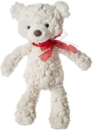 Mary Meyer Valentine Cream Putty Bear with Red Bow Stuffed Animal Toy, 11" Mary Meyer Valentine Cream Putty Bear with Red Bow Stuffed Animal Toy, 11"