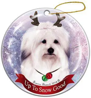 Holiday Pet Gifts Coton de Tulear Dog Porcelain Christmas Ornament Holiday Pet Gifts Coton de Tulear Dog Porcelain Christmas Ornament