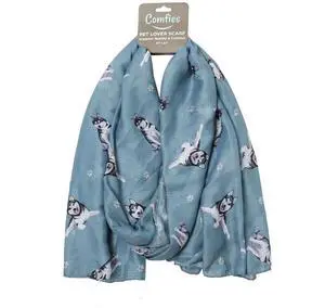 Siberian Husky Dog Lover Scarf - Year-round scarf- Lightweight material, 67" Siberian Husky Dog Lover Scarf - Year-round scarf- Lightweight material, 67"