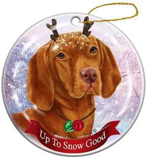 Holiday Pet Gifts Vizsla Dog Porcelain Christmas Ornament Holiday Pet Gifts Vizsla Dog Porcelain Christmas Ornament