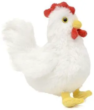 Unipak 1133HW White Hen Plush Stuffed Animal Toy 7" Unipak 1133HW White Hen Plush Stuffed Animal Toy 7"