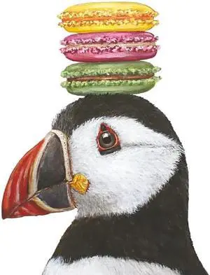 Paperproducts Design Luncheon Napkins, Olaf Puffin & Macaroons, 6.5", 20 count Paperproducts Design Luncheon Napkins, Olaf Puffin & Macaroons, 6.5", 20 count