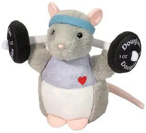 Douglas Jim Rat (Gym Rat) Plush Stuffed Animal Toy, 6.5" Douglas Jim Rat (Gym Rat) Plush Stuffed Animal Toy, 6.5"